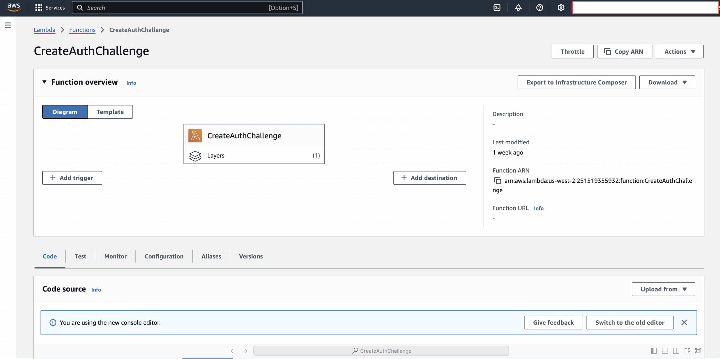 Source369 AWS Cognito CreateAuthChallenge Lambda Function