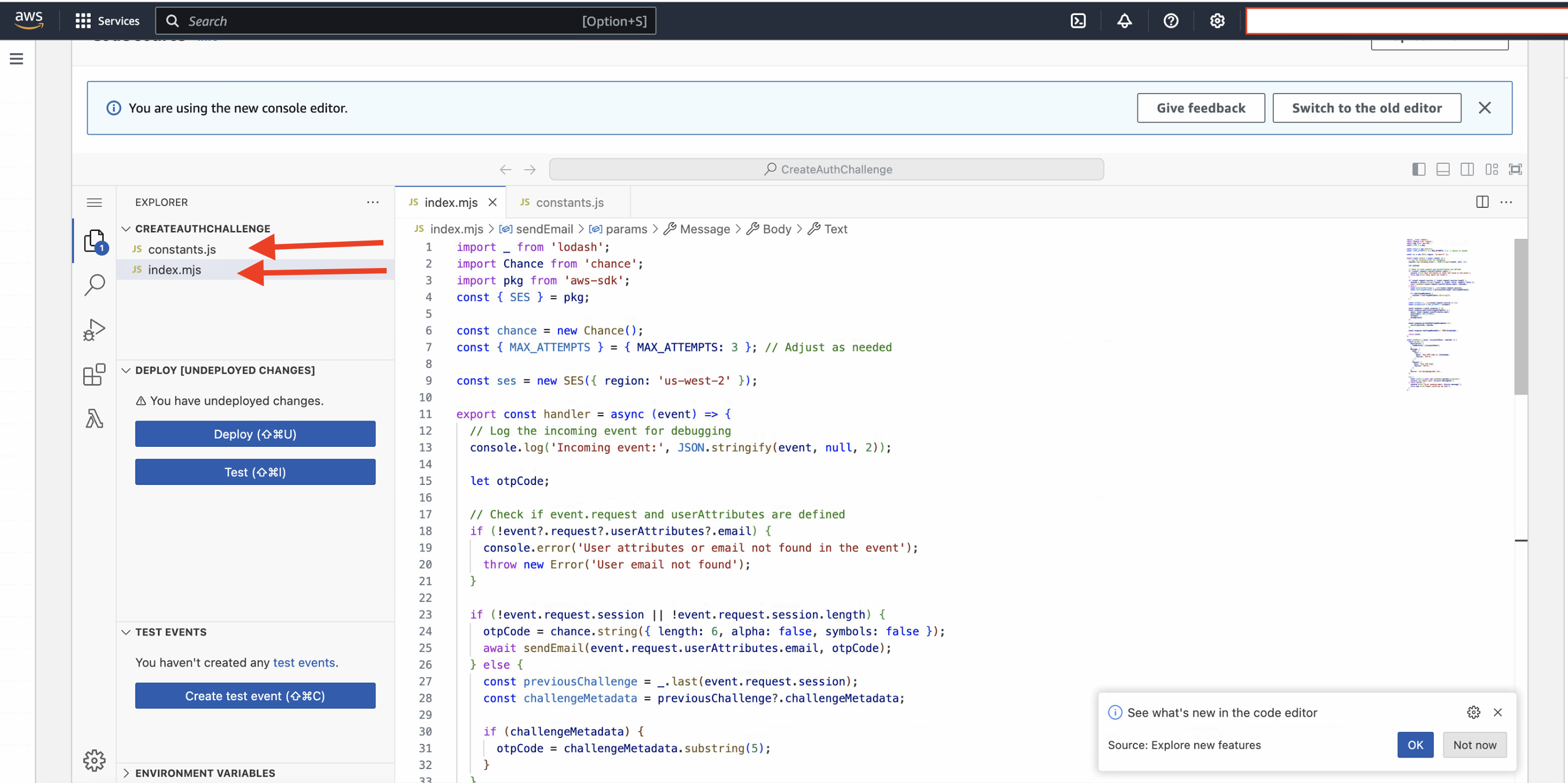 Source369 AWS Cognito DefineAuthChallenge Lambda function Code