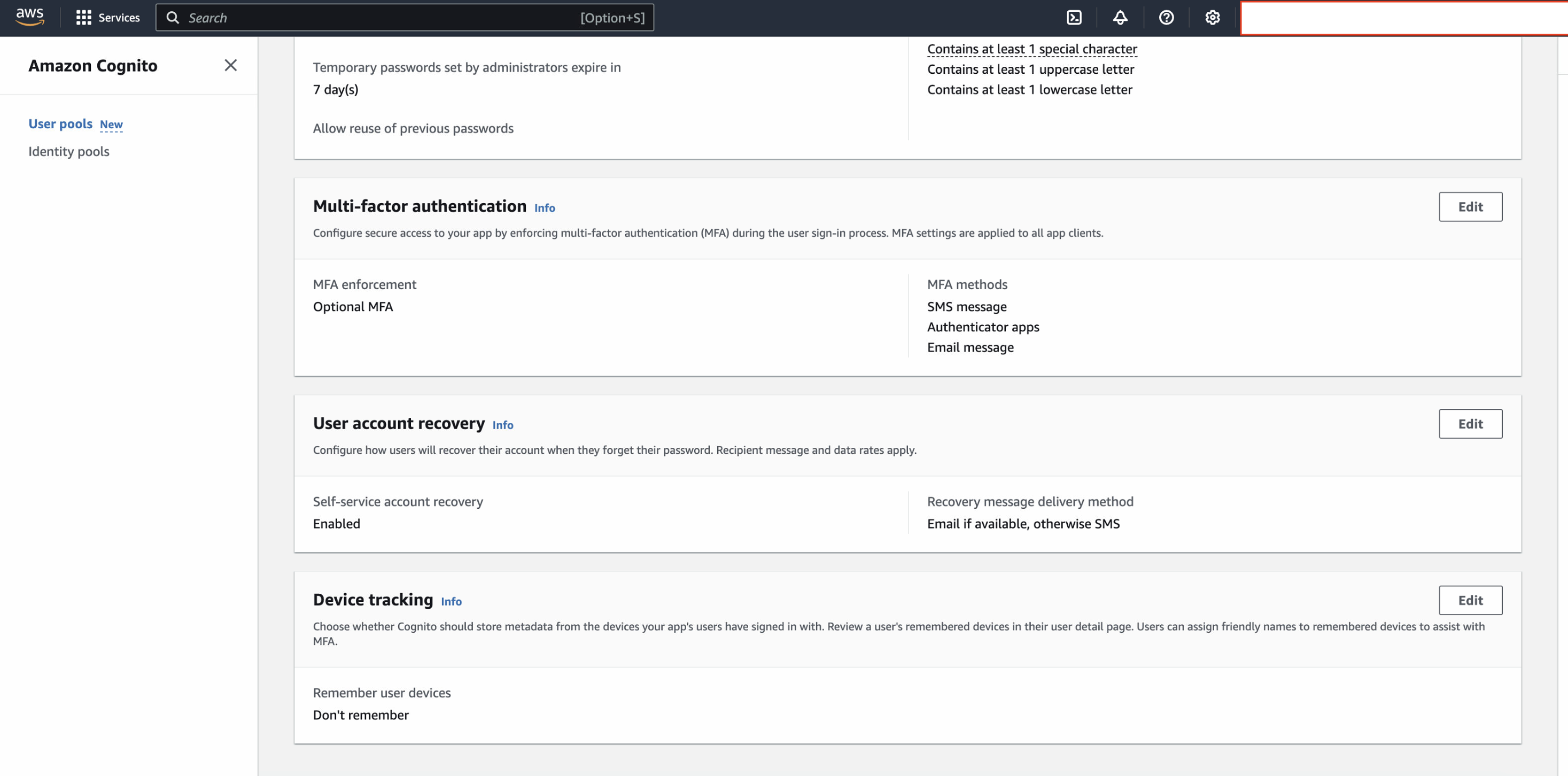 Source369 AWS Cognito User Pool User Configuration