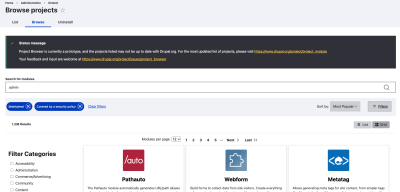 Source369 D10 Browse Page with Project Browser Enabled